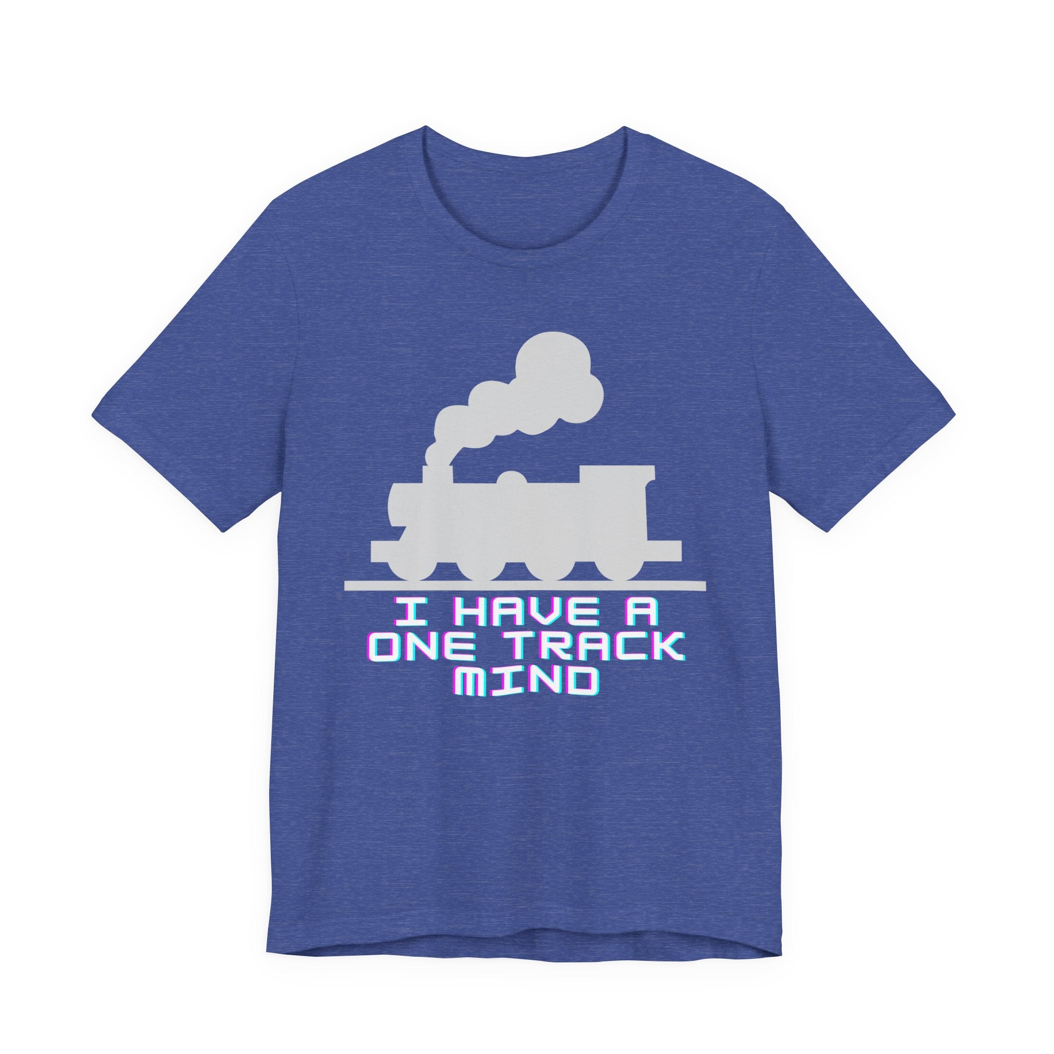 Train T-Shirt - "I Have a One Track Mind" Vintage Steam Locomotive Tee