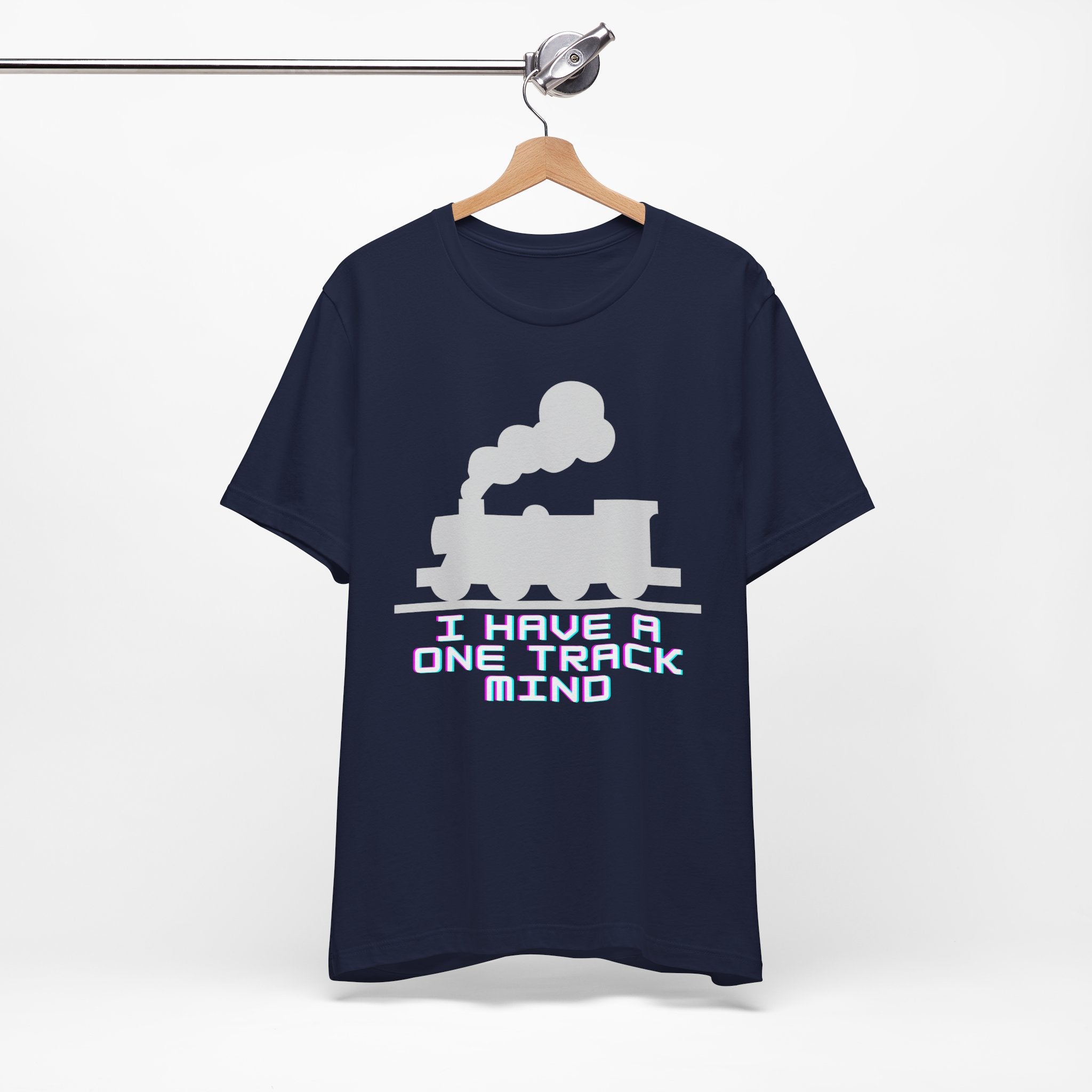 Train T-Shirt - "I Have a One Track Mind" Vintage Steam Locomotive Tee